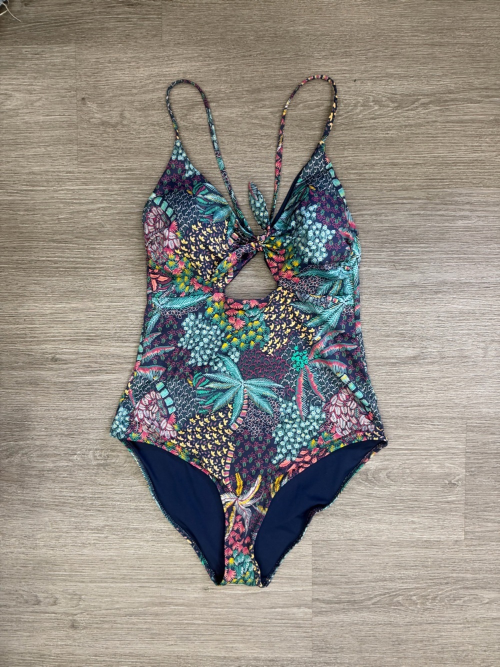 Tropical Print Bathing Suit Size Large